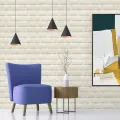 3D Self-Adhesive Foam Wall Stickers for Living Room, Bedroom, Kitchen, Kids Room, Waterproof, Anti-Collision, Easy to Install (White,Pink, 1,2,3,4 Square Feet).