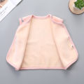 Baby vest plus velvet newborn clothes 3 baby belly protection vest 6 months old baby men and women warm vest.