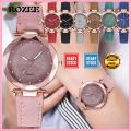 [ROZEE]Korean Fashion Women leather Starry Sky Quartz Watch Luxury Ladies Watch. 