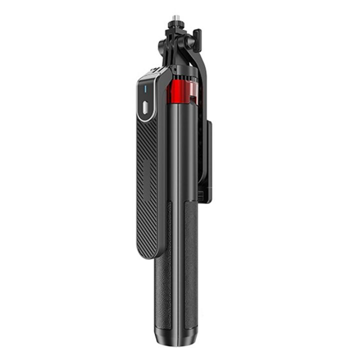 P185 Aluminum Alloy 1.6M Handheld Stabilizer Floor Telescopic Pole Quadrupod Mobile Phone Bluetooth Selfie Stick-B Easy Install Easy to Use