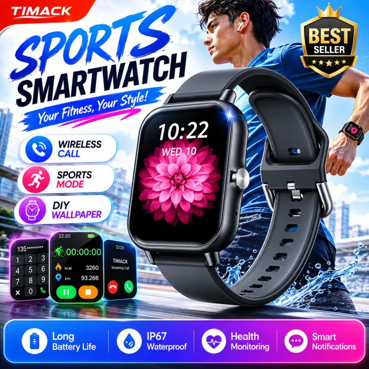 TIMACK%C2%AE%20New%20H9%20Pro%20Max%20SmartWatch%201.86%20inches%20HD%20Series%20Bluetooth%20Call%20Heart%20Rate%20Clock%20Waterproof%20IP67%20Fitness%20Smart%20Watch%20-%20Image%202