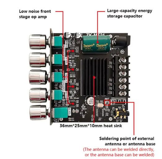 ZK-MT21%20Bluetooth%205.0%20Subwoofer%20Amplifier%20Board%2050WX2+100W%202.1%20Channel%20Power%20Audio%20Stereo%20Amplifier%20Tone%20Board%20Bass%20AMP%20AUX%20-%20Image%203