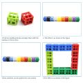 100pcs Math Toys Linking Cubes Numberblocks Interlocking Multilink Counting Blocks Kids Learning Educational Children Toy Gift. 