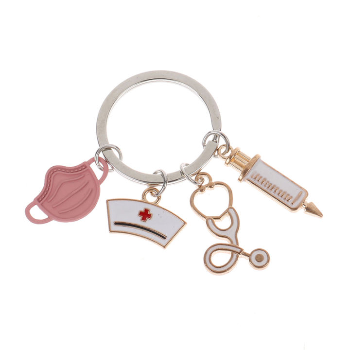 Doctor%20Keychain%20Medical%20Tool%20Key%20Ring%20Syringe%20Stethoscope%20Nurse%20Cap%20Key%20Chain%20-%20Image%206