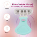 【Heartbeat Girl Store】(NEW) Ladies Razor 6 Layer Blades Manual Body Hair Removal Blade for Armpit Leg Beard.