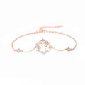 Autumn new maple leaf bracelet women's sterling silver forest series rose gold geometric Korean version ins small fresh leaf hand jewelry. 