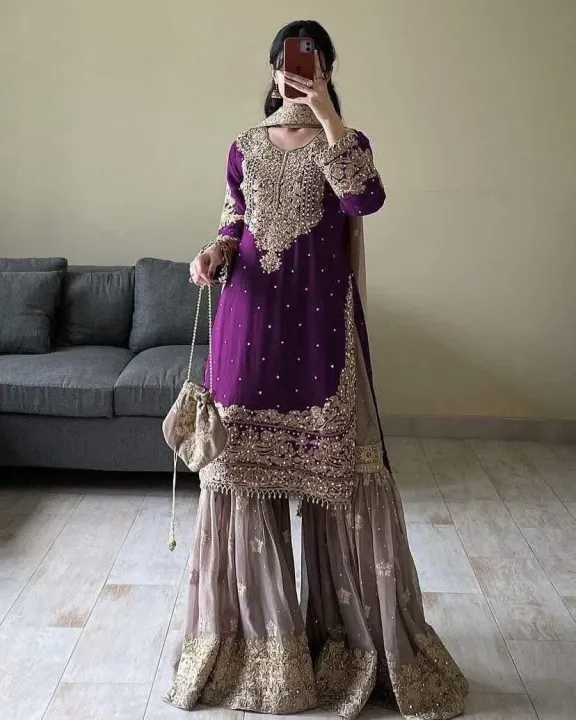 High%20Quality%20Embroidery%20New%20Stylish%20Ready%20Made%20Party%20sharara%20Suit%20Dress%20for%20Women%20-%20Image%202