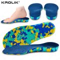 KROLIK EVA Velvet Orthopedic Insoles For Kid Adult Shoe Pad Orthotic Flatfoot 2cm Hard Arch Support Heel Fixed Sports Cushion. 