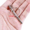 Portable Dual-Head Screwdriver Keychain - Compact Design, Easy-Grip Grooves, Removable Safety Cap, Durable Metallic Construction, Ideal for Daily Use and Outdoor Activities.