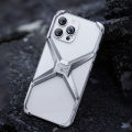 Luxury Aluminum Alloy Rimless Phone Case For iPhone 15 14 Pro Max Metal X Type Removable Heat Dissipation Armor Shockproof Cover.