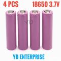 18650 3.7V Lithium Rechargeable Battery-Better Quality 4pcs.