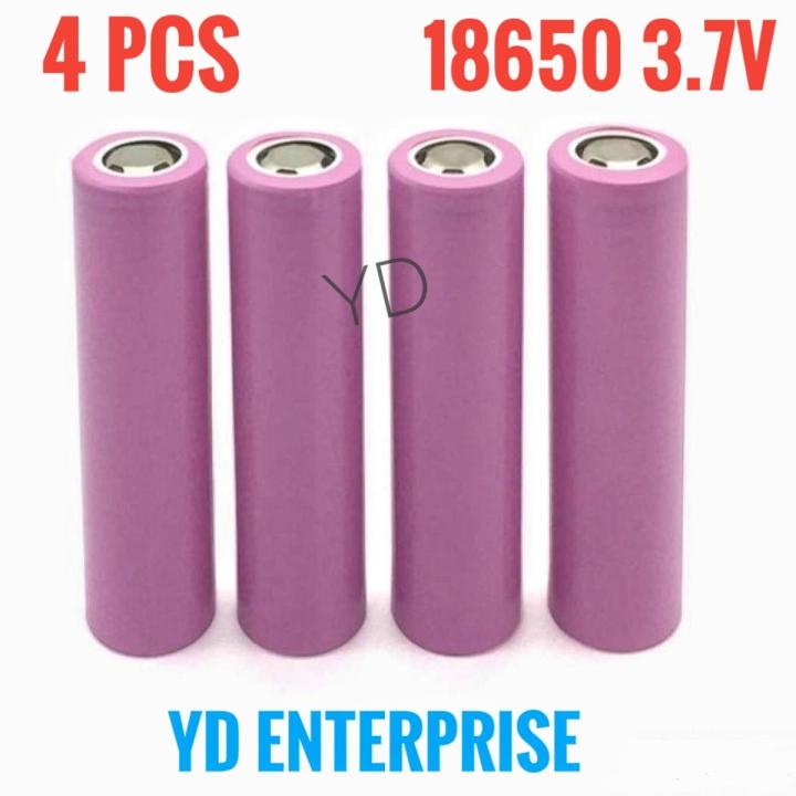 18650 3.7V Lithium Rechargeable Battery-Better Quality 4pcs