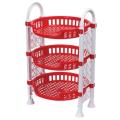 Round Mini wall rack plastic red. 