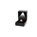 High-end creative led lighting jewelry box proposal ring box jewelry pendant box brushed PU splicing jewelry box.