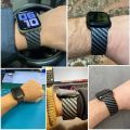 Carbon Fiber Silicone Strap For Apple Watch Band 49mm 45mm 44mm 41mm 40mm Bracelet Wristband Belt iWatch 9 8 7 6 5 4 SE Ultra 2. 