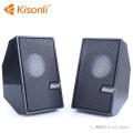 Kisonli S-555 Multimedia Speaker USB Power 3.5mm AUX 2 Channel Speaker PC Laptop Mobile Black & Grey.