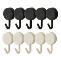 10pcs Mini Self Adhesive Wall Hooks Strong Bearing Bathroom Door Kitchen Household Towel Hanging Key Holder Plastic Hanger. 