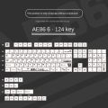 124 Keys Japanese PBT White AE86 Initial D Cherry Keycaps. 