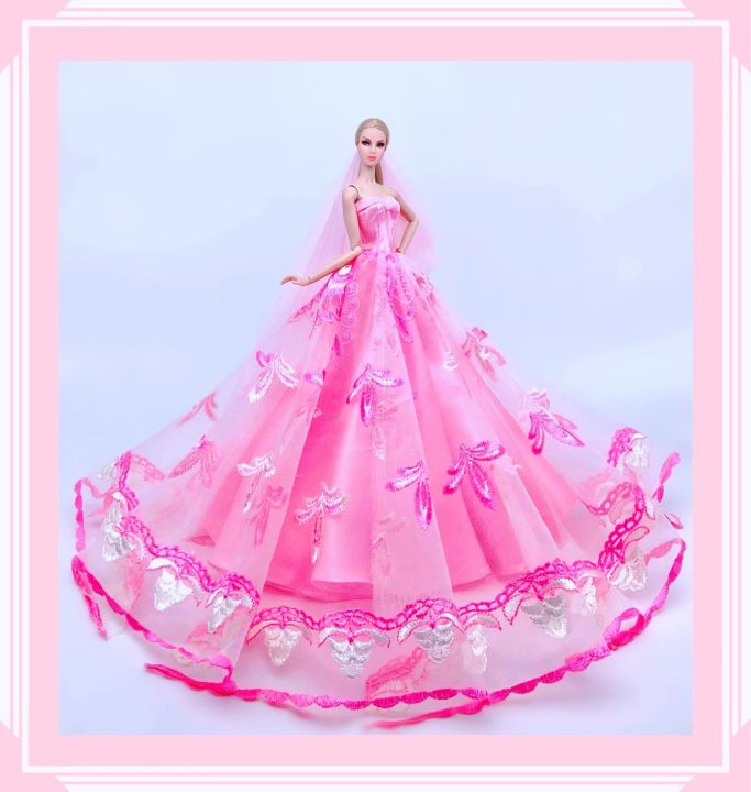 genuine%20case%20for%20Barbie%20doll%20clothes%20new%20authentic%20clothing%20fashion%20apparel%20accessories%20dress%20dream%20wedding%20dress%20princess%20dress%20Luhuai%20CVC%20-%20Image%202