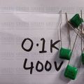 10Pcs- Metallized 0.1K 104 400V Polypropylene Capacitor Mylar 100nF Polyester Film Capacitor.