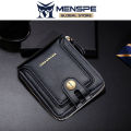 MENSPE Short Wallet Folding Leather Purse Men Wallet Soft PU Wallet Man Paragraphs Short Wallet Multi-Card Position ID Credit Cards Holders Coin Bag Business Wallets. 