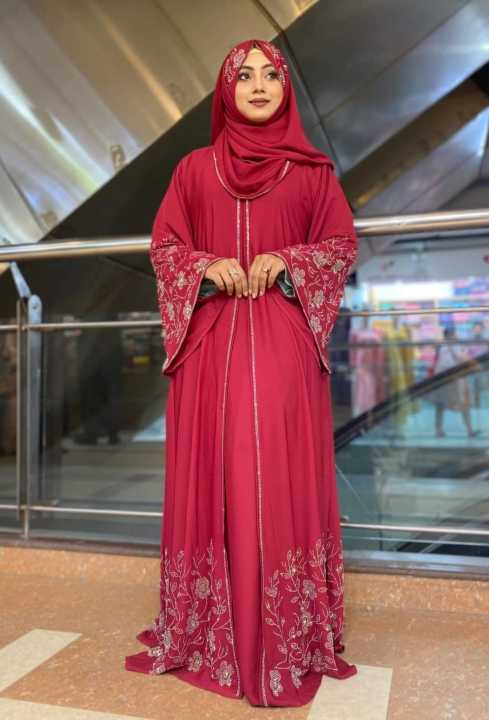 abaya%20borka%20Ston%20Koti%20With%20Hijab%20Dubai%20Cherry%20stylish%20party%20borka%20fashion%20collection%20Fashionable%20khimar%20Lycra%20borka%20for%20Women%20-%20Image%202