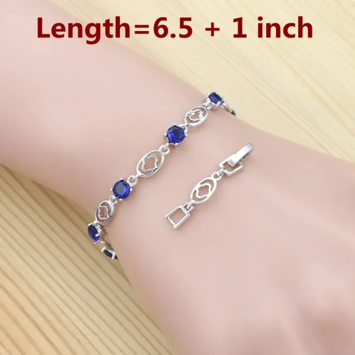 925%20Sterling%20Silver%20Bridal%20Jewelry%20Set%20Sapphire%20Ring%20Earrings%20Bracelet%20Necklace%20Pendant%20for%20Women%20Party%20Accessories%20-%20Image%203