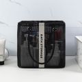 Casual Vacation Beach Bag Mesh Toiletry Bag Cosmetic Bag Double Layer Clothes Storage Bag Handbag Wash Bag Hanging Shower Organizer Vacation.