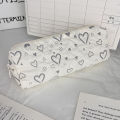 New Original Love Pencil Bag Simple Girly Heart Student Stationery Bag Study Stationery Bag Cosmetic Bag.