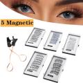 2 Pairs 3D Natural Magnetic Eyelashes ,With 5 Magnetic Lashes Handmade Reusable Magnetic False Eyelashes Support Drop Shipping. 