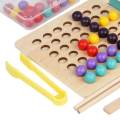 Wooden Board Bead Game 2 Player Montessori Toy for Kids Toddlers Girls Boys.