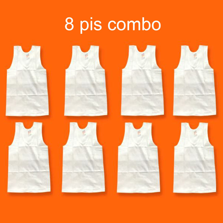 8 Pieces set white Color boy tshirt Tank Top kids top, baby boy top, sando ganji
