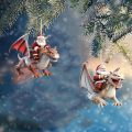 Dinosaur Merry Christmas Decoration 2D Xmas Flying Dragon Decoration Cartoon Dinosaur/Santa Claus Christmas Santa Claus Ornament Acrylic Hanging Christmas Tree Dinosaur Pendant New Year. 