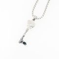 Light luxury niche design high-end titanium steel jewelry men's gemstone personalized key Douyin live broadcast non-fading sweater.