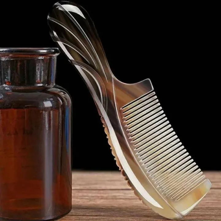 Handmade%20Natural%20Ox%20Horn%20Comb%20Anti%20Static%20Buffalo%20Combs%20Handle%20Professional%20Detangling%20Massage%20Fine%20Tooth%20Comb%20-%20Image%203