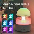 Mushroom Air Humidifier Home Bedroom Aromatherapy Lamp Calming Water Drops Sounds Diffuser Humidifier Rain Cloud Night Light. 