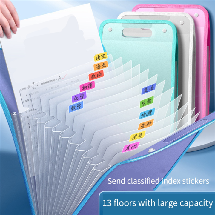 4Pcs%20A4%20File%20Folders,%20Vertical%20A4%20File%20Organizer%20with%20Handle%20with%20Portable%2013%20Pockets%20for%20Student,%20Business%20Durable%20Easy%20to%20Use%20Blue+Pink+Green+White%20-%20Image%202