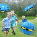 Flying UFO Flat Throw Disc Ball with LED Light Children Boys Girls Outdoor Sports Garden Beach Ball Throwing Game Toy Disc Balls.