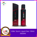 KILLER STORM DEODORANT BODY SPRAY 150ML FOR MEN INDIAN. 