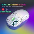 6-Key 2.4G- Wireless Mouse Tri-mode RGB Glowing 12 Lighting Bluetooth-compatible Game TypeC Charging Mouse Rechargeable.