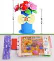 1pcs children diy  3d eva  foam flower flowerpot home decoration toy gift kids craft kit puzzle toy. 