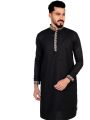 EFG LUXURY PANJABI (Arabian Nights) Embroidery Collar Placket 100% Cotton Fabric. 
