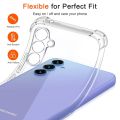 Samsung Galaxy A35 Premium Silicone Case Crystal Clear Soft TPU Ultra-Thin Transparent Flexible Protective Mobile Phone Back Cover.