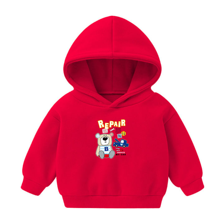Spring%20New%20Children's%20Sweatshirt%20Korean%20Hooded%20Sweatshirt%20for%20Boys%20and%20Girls%20Cartoon%20Top%20with%20Fleece%20Bear%20-%20Image%206