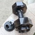1pc 1500ml High Capacity Plastic Dumbbell Shaped Portable Water Bottle Creative Fitness Dumbbells Sport Bottle. 