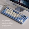 BOW Wireless Gaming Mechanical Keyboard Hot Swap RGB Bluetooth Keyboard Rechargeable Wired Keyboard With Multi-Function Knobs.