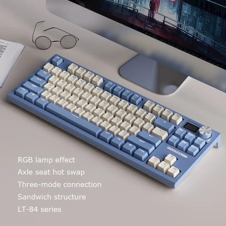 BOW%20Wireless%20Gaming%20Mechanical%20Keyboard%20Hot%20Swap%20RGB%20Bluetooth%20Keyboard%20Rechargeable%20Wired%20Keyboard%20With%20Multi-Function%20Knobs%20-%20Image%207