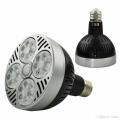 Led Par24 45W Spotlight Par 24 Bulb White Colour Light E27 Indooor High Power Lamp Black White Body - Dim Light. 