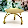 Delicate product European Style Candlestick Iron Candle Holders Retro Round Table Golden For Home Festive Ornament 1Pcs. 