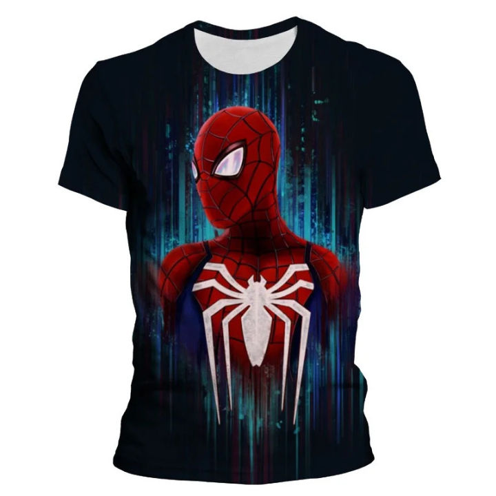 Summer Spider Man 3D printing kids adult sports T-shirt daily street fashion comfortable children's top